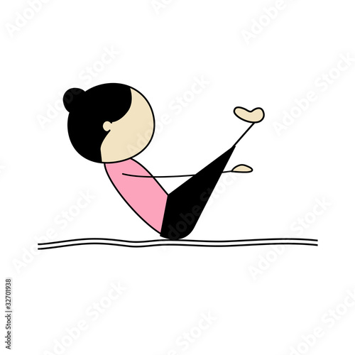 Woman practicing yoga