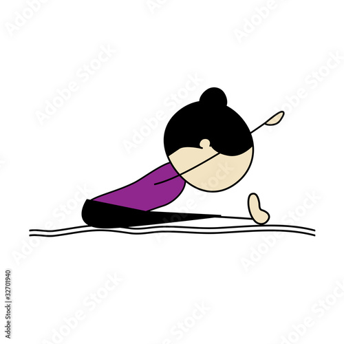 Woman practicing yoga