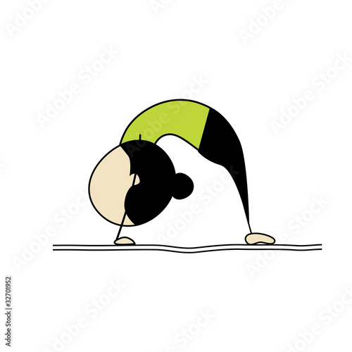 Woman practicing yoga