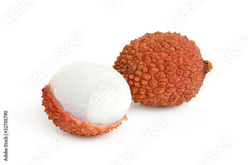 Fresh lychees photo