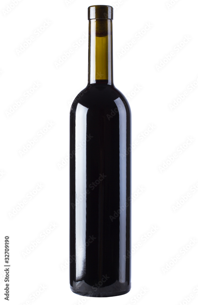 Bottle of red wine, isolated on white background Bottle of red wine, isolated on white background