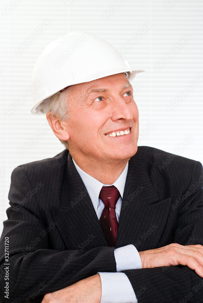 old builder in the helmet old builder in the helmet
