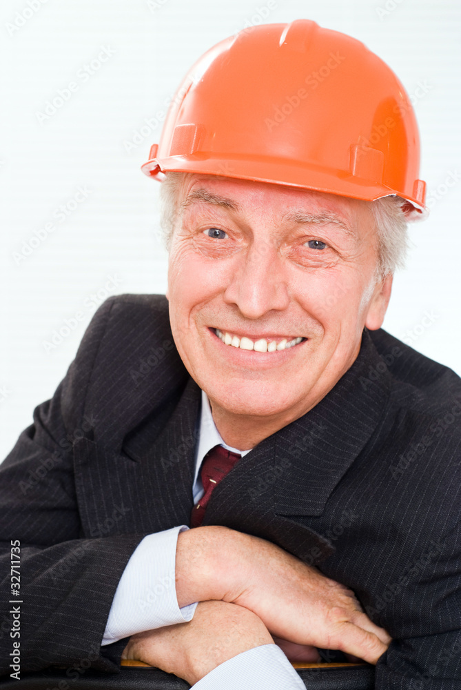 old builder in the helmet old builder in the helmet