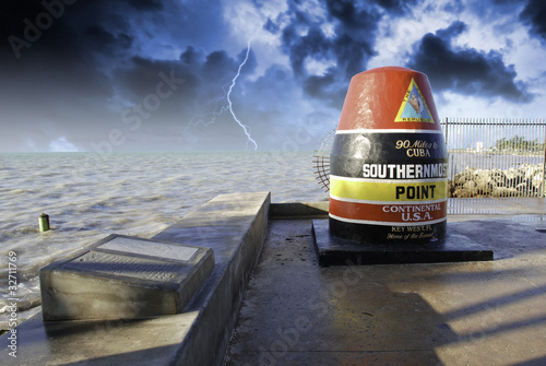 Storm over Southernmost Point in Florida photo