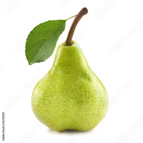 ripe pears isolated on white background