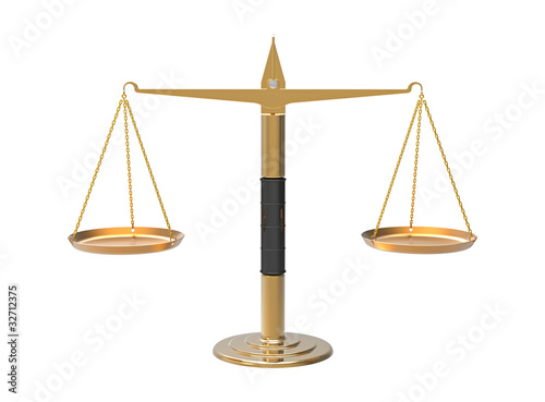 Apothecary scales in balance