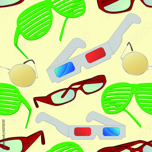 Seamless and repeatable tile of different types of glasses