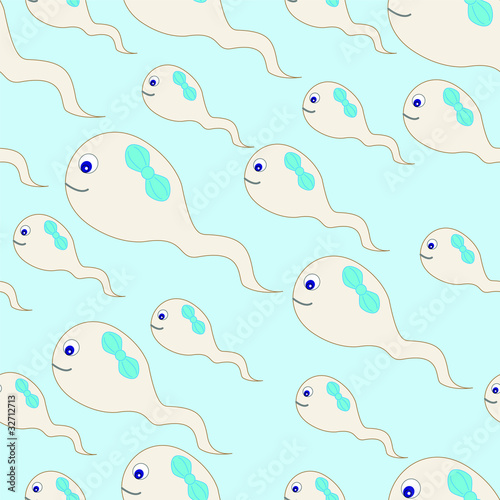 Seamless and repeatable male sperm tile background vector