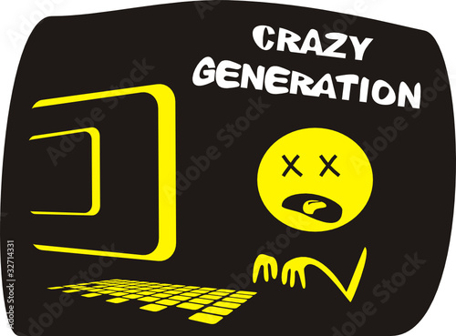 Young generation depending on the computer