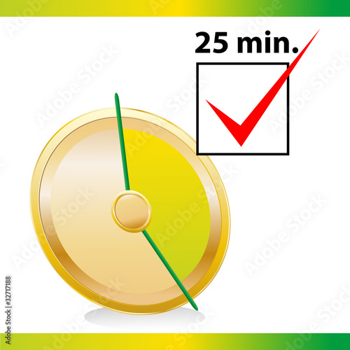 zeitabschnitt 25 minuten