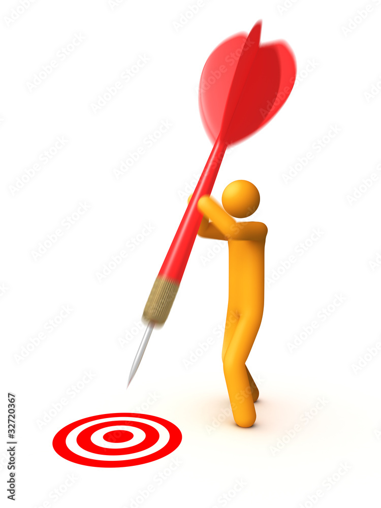 Stick figure with dart Stick figure with dart