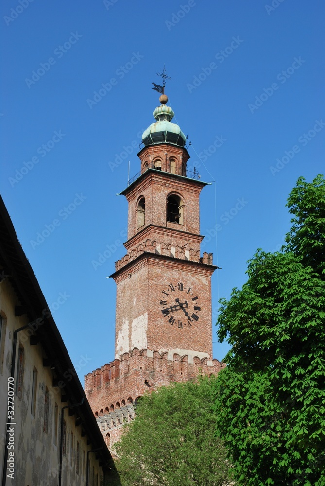 Bramante tower, Sforzesco castle, Vigevano, Pavia, Italy
