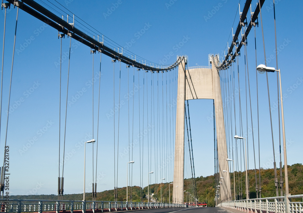 Fototapeta premium Cable-stayed road bridge. France