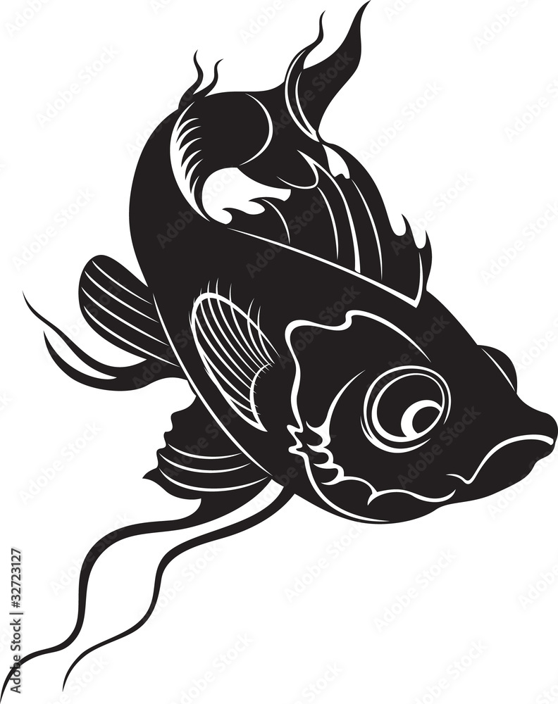 Obraz premium fish black and white style