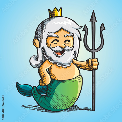 Happy Cute Poseidon