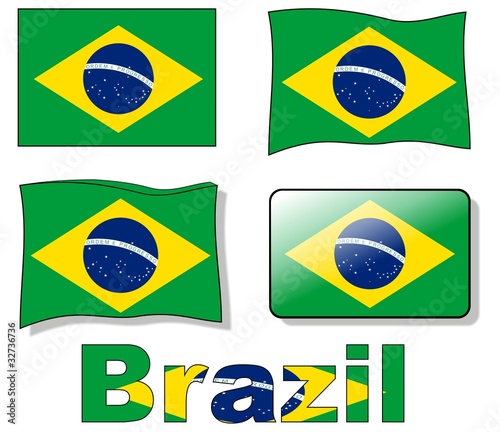 Brazil flag in vector Free Download Brazil flag in vector - GFXLoad