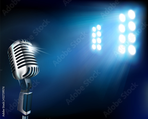 Stage before a concert. Vector illustration.