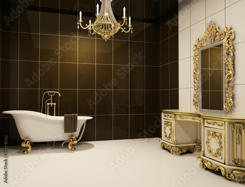 baroque furniture in bathroom