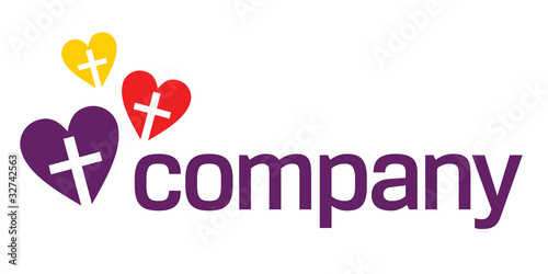 Colour Religion love logo