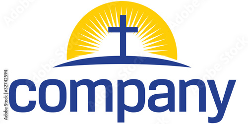 Cross with sun logo