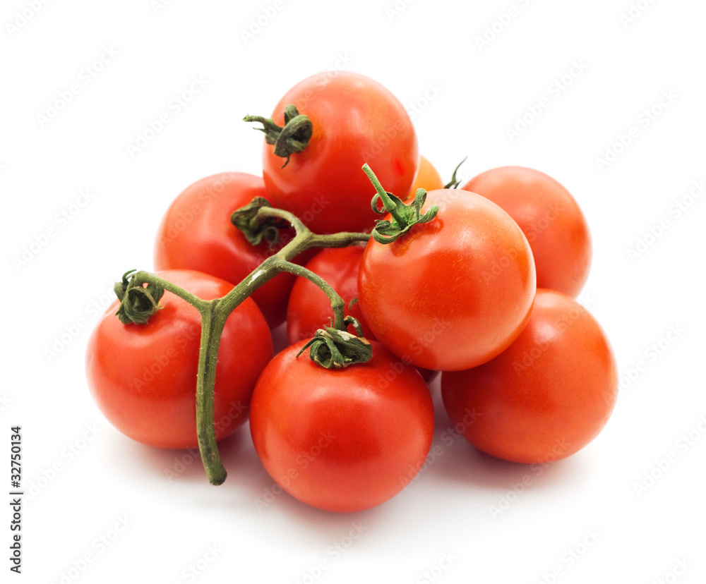 red tomato vegetable isolated on white background