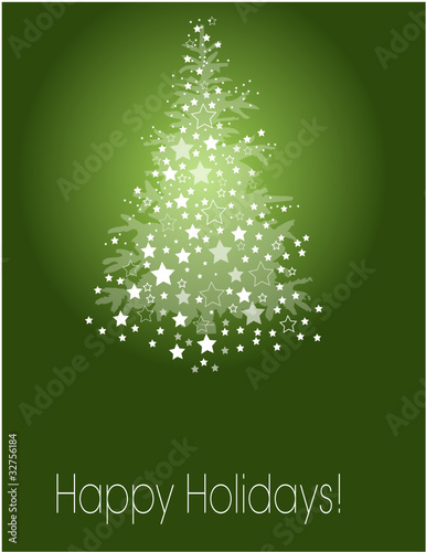 Arbol de navidad verde.