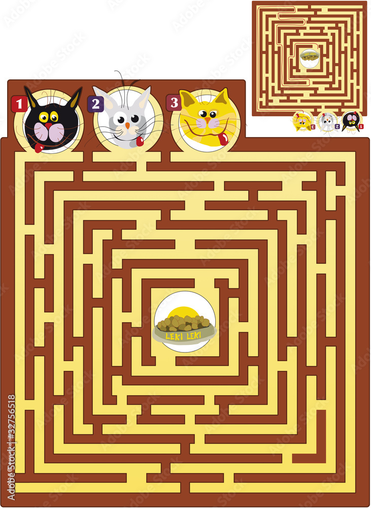  Rätsel-Labyrinth Stock-Illustration 