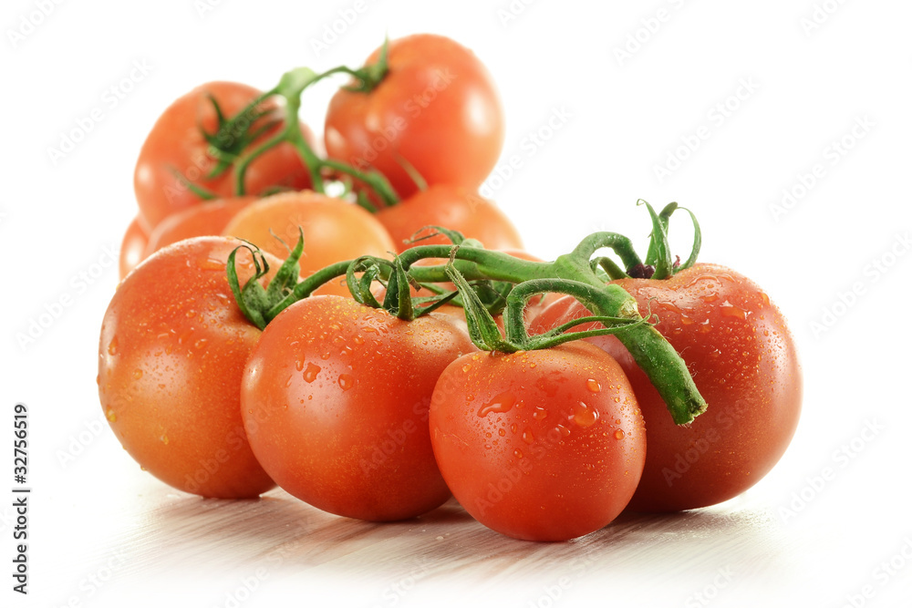 Tomatoes isolated on white