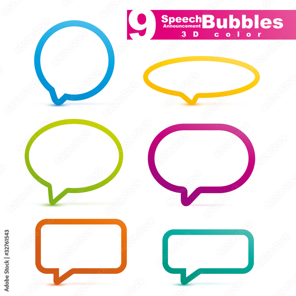 bubbles speech vector bubbles speech vector
