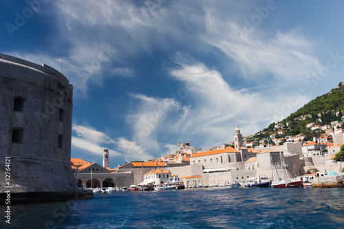Fototapeta Naklejka Na Ścianę i Meble -  view of old port in Dubrovnik, Croatia