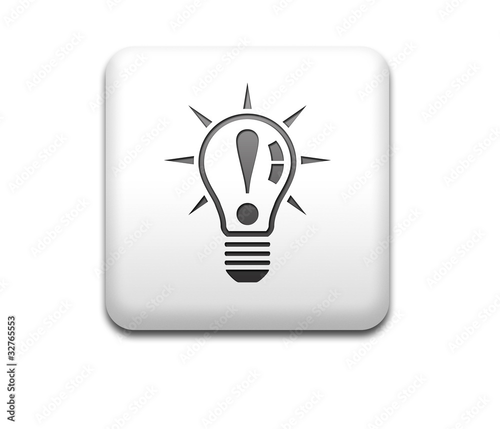 Boton cuadrado blanco simbolo idea Boton cuadrado blanco simbolo idea