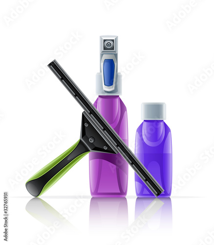 cleaning tool squeegee spray bottle