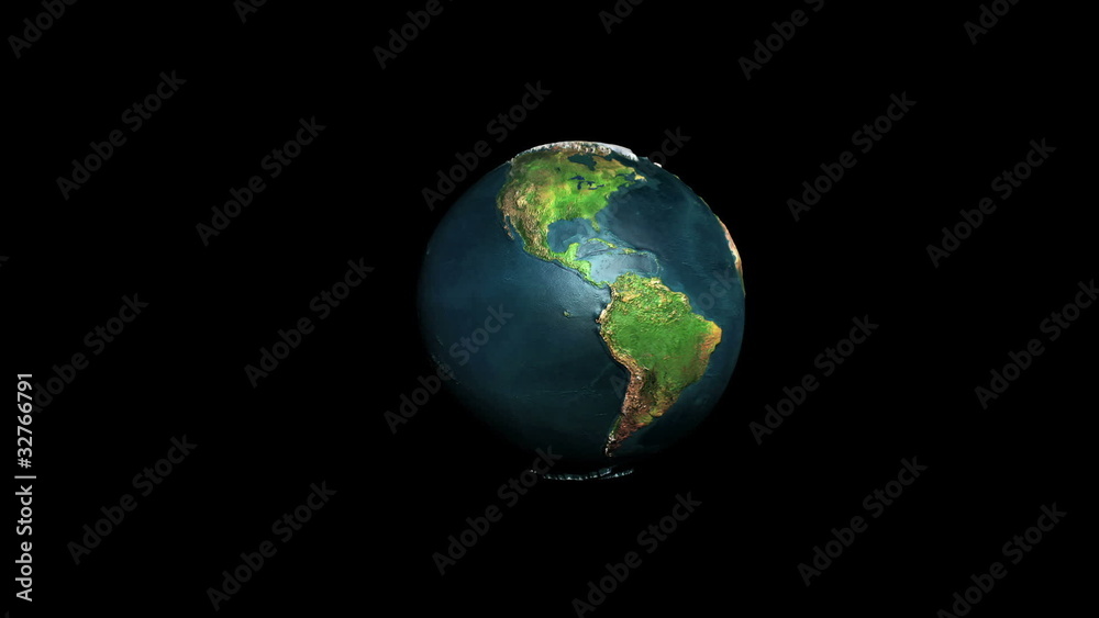 Earth rotating against black, Alpha, loop Earth rotating against black, Alpha, loop