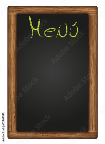 Vector written Blackboard Menu