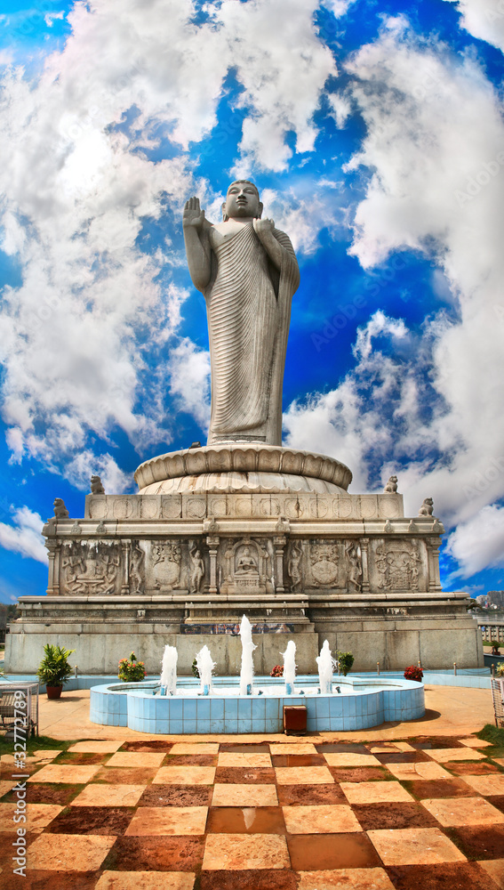 Buddha statue on water in Hyderabad