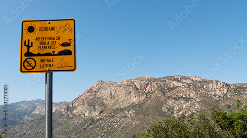 Warning Sign for Illegal Immigrants
