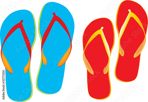 Flip flops isolated on a white background