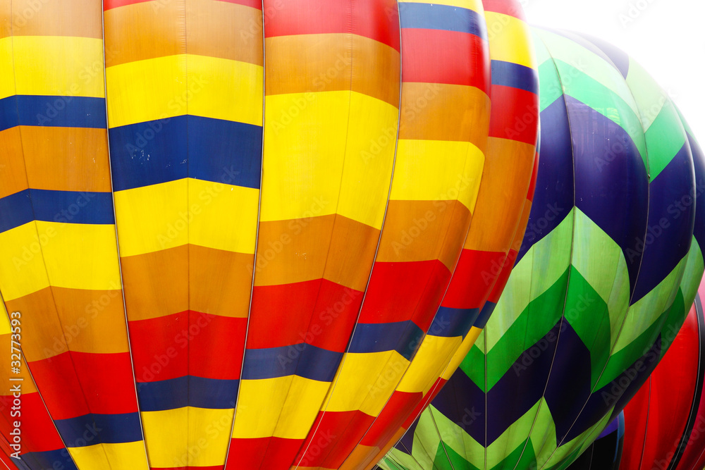 Fototapeta premium Photo of color hot air balloon and sunny day
