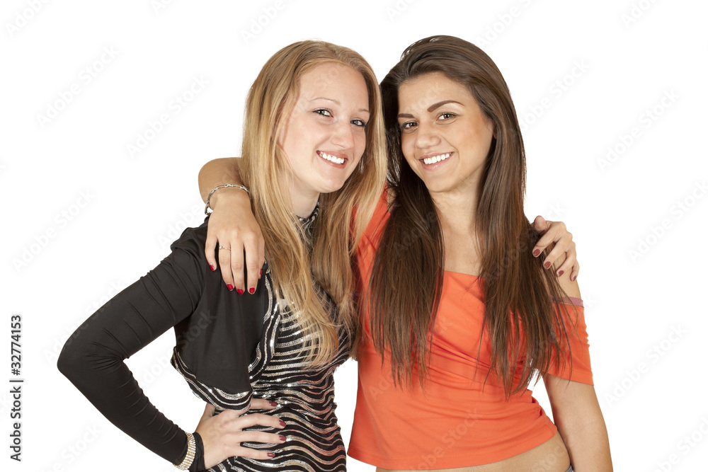 portrait of two beautiful girls portrait of two beautiful girls