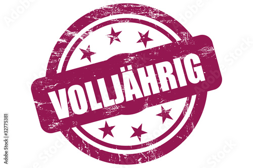 Sternen Stempel weinrot VOLLJÄHRIG