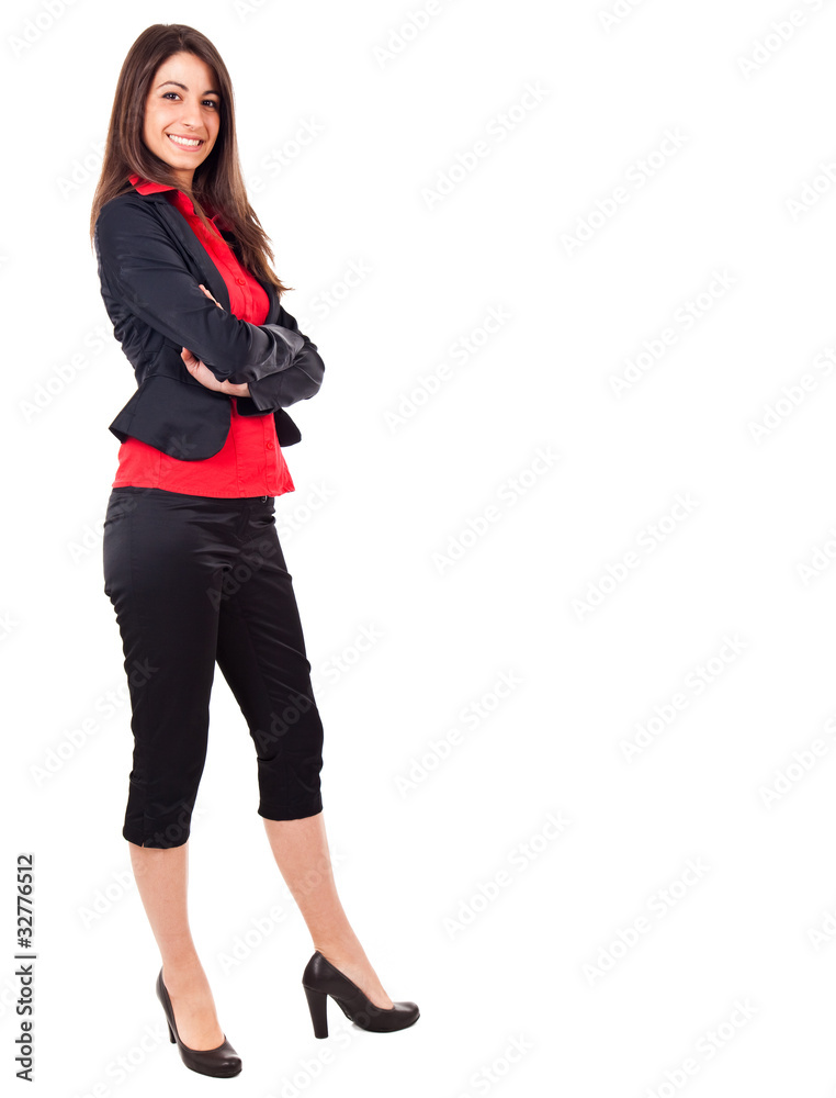 Beautiful full lenght woman isolated on white Beautiful full lenght woman isolated on white