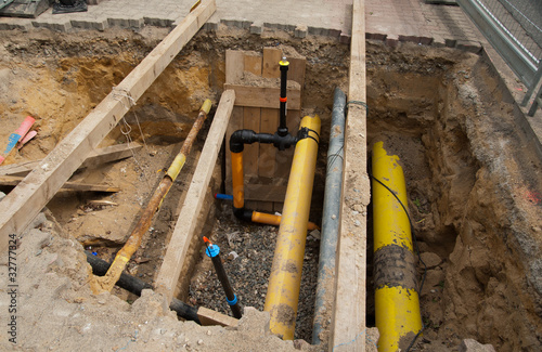 Arbeiten an der Gas-Versorgung