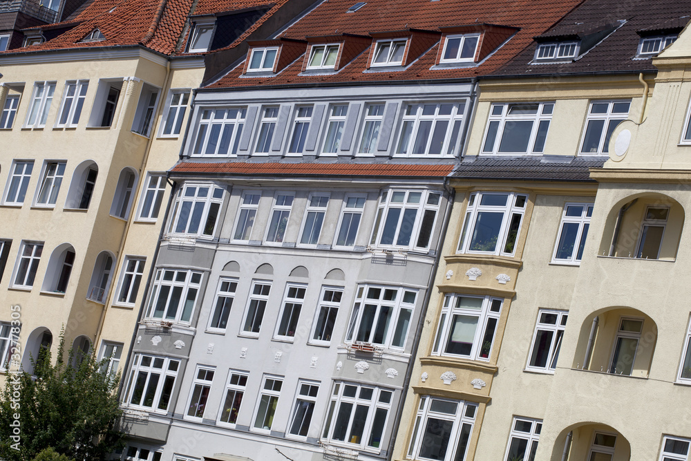 Jugendstilfassade in Kiel, Deutschland Jugendstilfassade in Kiel, Deutschland