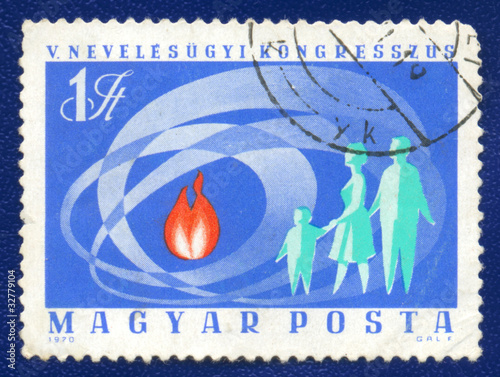 A postage stamp printed in Hungary in 1970 year