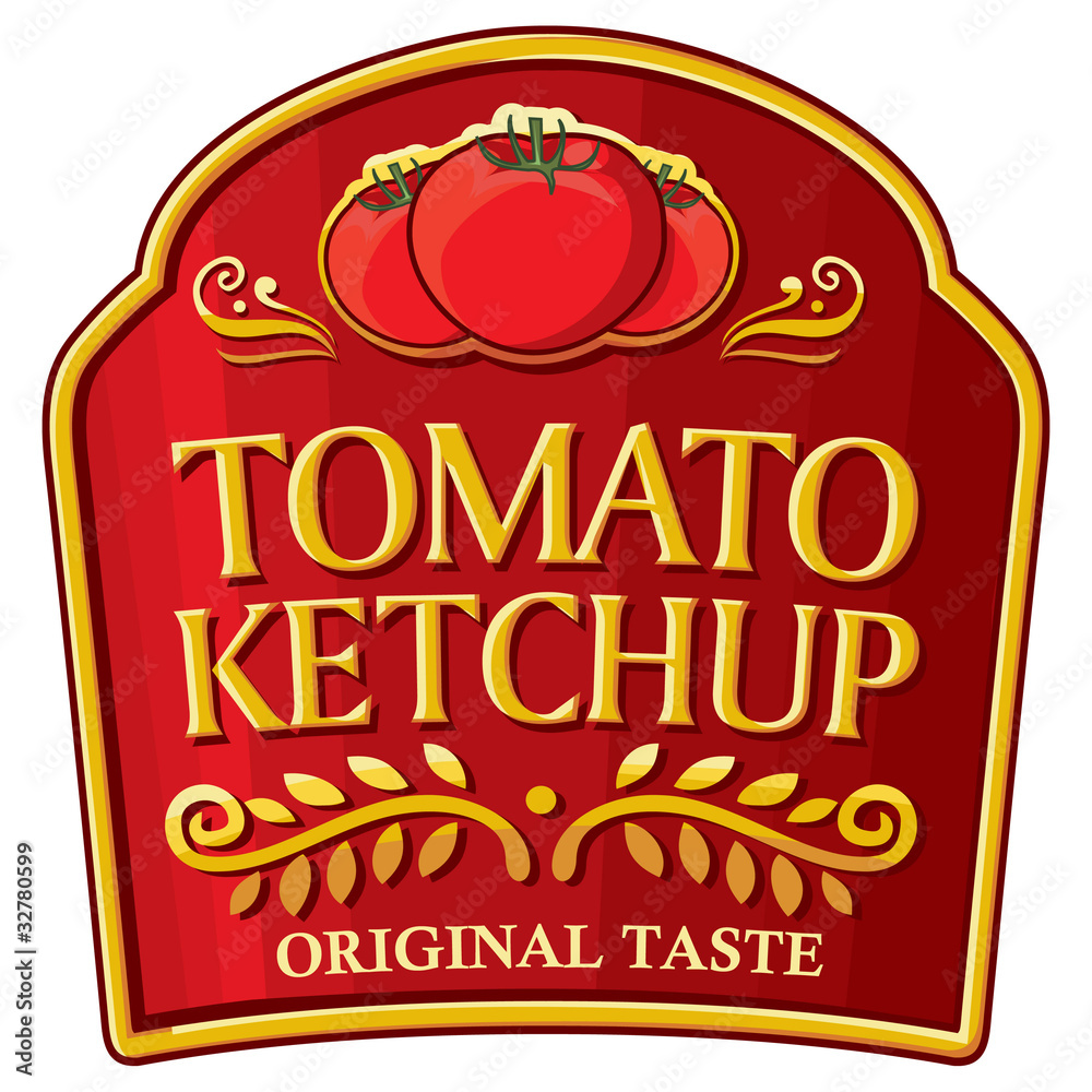 tomato ketchup label design Stock Vector Adobe Stock