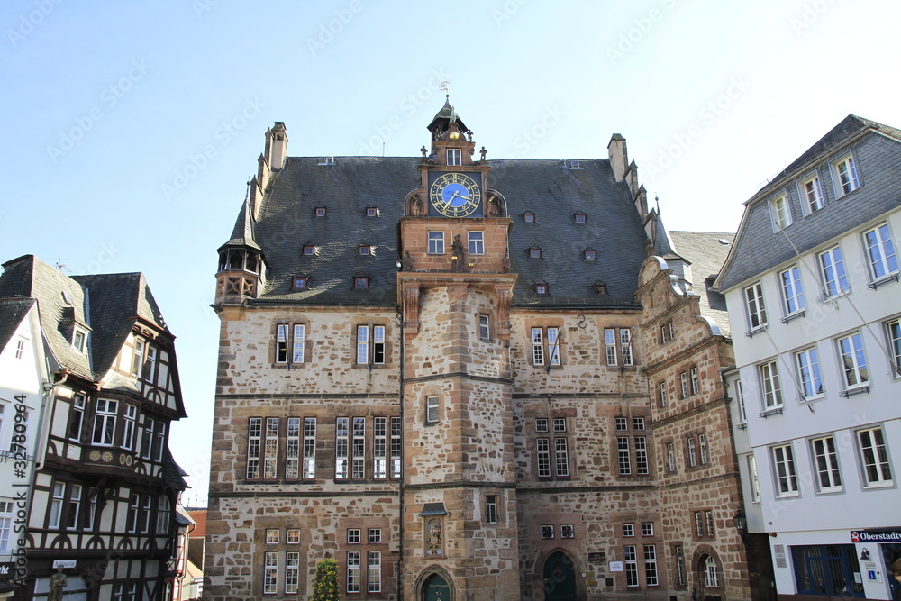 Rathaus am Marktplatz in Marburg
