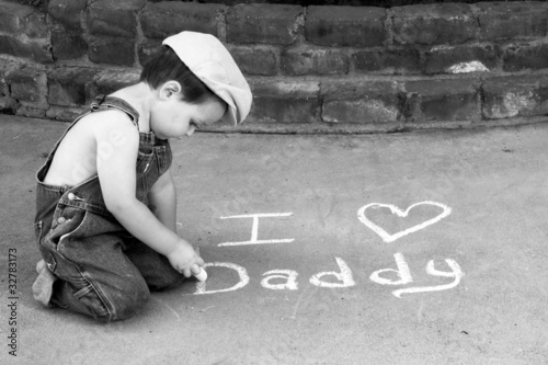 Daddy's sidewalk chalker