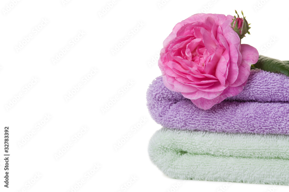Stacked colorful towels Stacked colorful towels