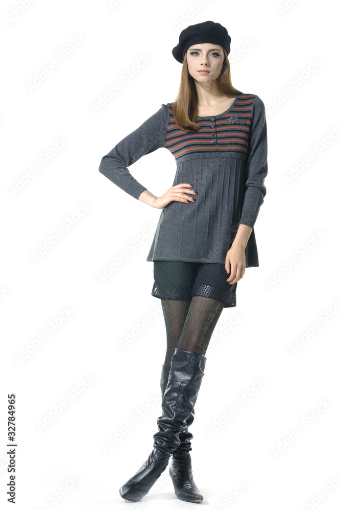 Portrait of a styled professional model. Portrait of a styled professional model.