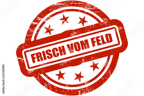 Sternen Stempel rot FRISCH VOM FELD